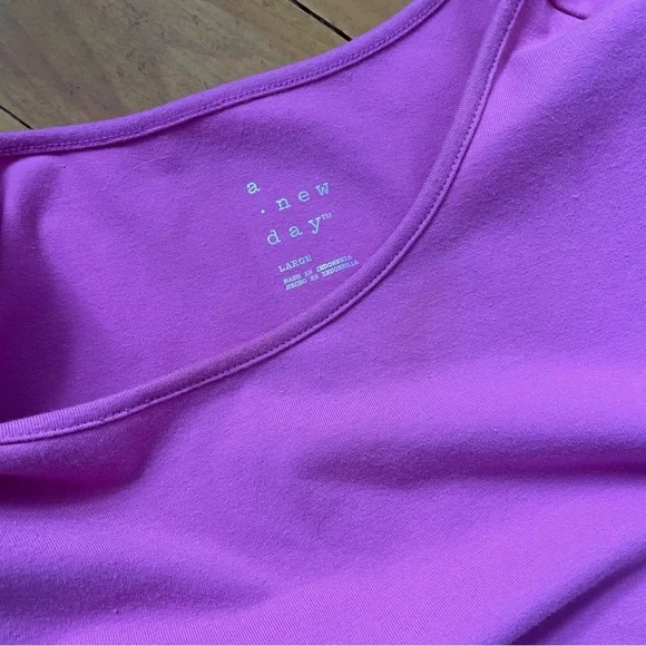 a new day Women's Pink Puff Sleeve Blouse - Picture 2 of 3